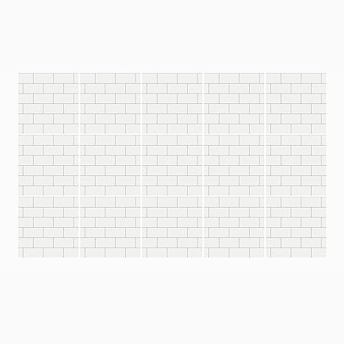 Ulticool Dekoration Aufkleber Fliesen - Steinleisten Wandverkleidung Wand U-Bahn-Fliesen Weiß - 15x15 cm - 15 Stück Selbstklebende Klebefolie - Rückwand für die Wand Badezimmer - Sticker Abwaschbar