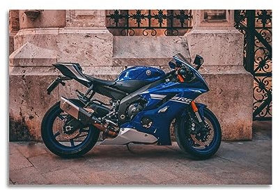 MITIN Motorrad-Poster YZF-R6 Rennrad, dekoratives Gemälde, Leinwand, Wand und Kunstbild, Familienschlafzimmer-Dekor, 30 x 45 cm