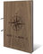 Personalisiertes Hochzeit Gästebuch echtes Holz DIN A4 Hochzeitsbuch mit Lasergravur - Kompass - mit 72 Blatt / 144 Seiten Naturpapier Weiß