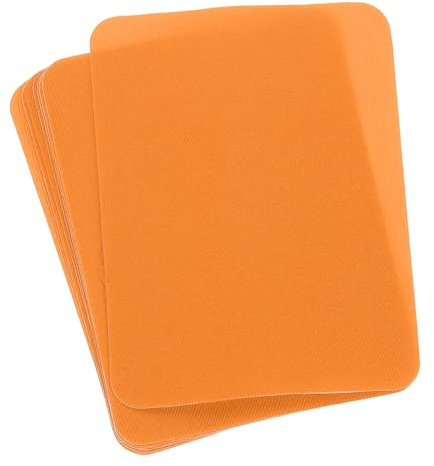 QUARKZMAN Aufbügelflicken für Kleidung Stoffreparaturflicken zum Aufbügeln 125mm x 95mm für Kleidung, Hosen, Taschen, Reparatur von Löchern und Dekoration, Packung mit 10 (Orange)