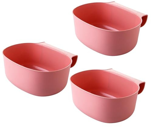 Angaekkot 3 Stück Wickeltisch Organizer zum Anhängen,Wickelkommode Organizer,Küchenschrank Hängend,Auffangschale für Küchenabfälle, Bio Mülleimer Küche zum Anhängen für Hausmüll Aufbewahrung (rosa)