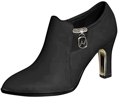 Damen Pumps Elegant Und Bequem Leder High Heels Pumps Elegant Vorne Geschlossen Absatzschuhe Hochzeitsschuhe Schwarz Bequem Hohe Schuhe Tanzschuhe mit Absatz Trachtenschuhe Sommerschuhe