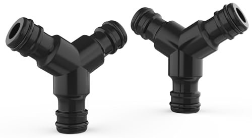 Yvyan Y-Stück 13 mm (1/2 Zoll), Hochwertige 2-Wege-Verbindung für Garten und Schwimmbad, Reduktionsverbindung, Y-Splitter Schlauchtrenner gleichzeitig eine Wasserquelle nutzen