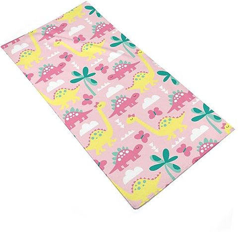 Serviette De Plage, Dinosaures Mignons Roses Serviette Séchage Rapide Serviettes De Toilette Microfibre Bath Sheet pour Hommes Douche Femmes 80X130Cm