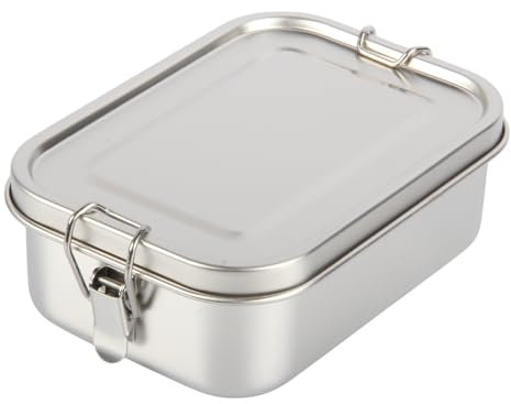 Jolie Max Stainless Steel Bento Lunch Box 750ml – Leakproof Lid, Removable Divider, Durable Metal Food Container, Dishwasher Safe – Ideal for Work, School & Travel (1)