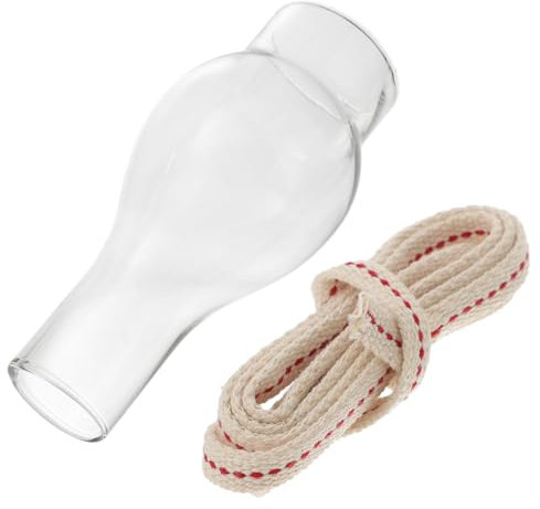 MAGICLULU 1Satz Klarer Glasschornstein Mit Kerosinlampen Schattenglas Und Lampenschirm Für Traditionelle Petroleumleuchten Breitem