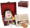 Poupées de Pomme de Terre en Français avec Porte Clés et Carte en Bois, Cadeau Original & Amusant, Idée Drôle Anniversaires pour Homme Femme Collègue, Peluche Motivation avec Coffret Vintage (D)