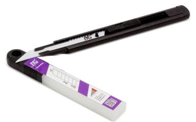 IYG Präzisions-Cuttermesser + 10er Pack Keramikklingen – Cuttermesser mit Ersatzklingen, extrem scharf, rostfrei & langlebig