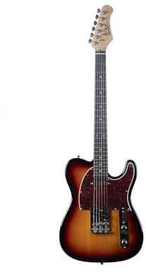 EKO GUITARS – TL‑300 E-Gitarre, Korpus aus Pappel, Ahornhals, Griffbrett aus Laurel 22 Bünde, 2 Single-Coil Pickups, Fester Tele-Stil Steg, Mensur 650 mm, Farbe Sunburst