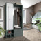 AXLIVING Garderobe Flur Milanoir 100cm mit Spiegel Modern Green Stone