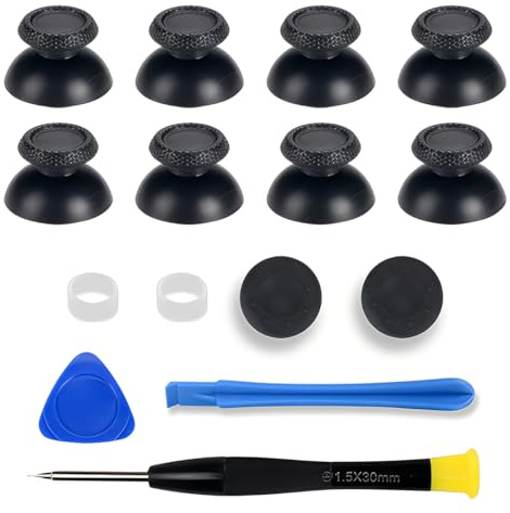 XPEX 15 Pezzi Levette Analogiche per PS5 Joystick, dualsense ps5,Kit di Analogici Riparazione Thumbstick per PS5, Moduli Levetta Sostituibili Analogico PS5 Edge, Strumenti di Apertura e Cappucci