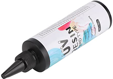 Résine UV à durcissement rapide pour décoration de bricolage, couleur transparente, anti-jaunissement, colle UV transparente, revêtement en fonte UV (200 g)