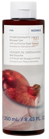 KORRES Pomegranate Grove Shower Gel with purifying Sage extract, suitable for Sensitive skin, 250ml
