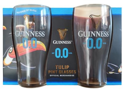 Guinness 0 % Pint-Glas, 2 Stück in Hülle