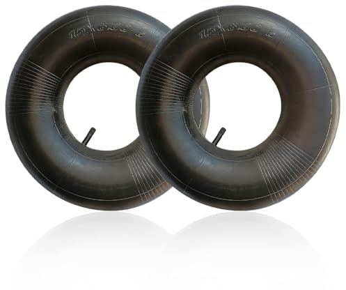 Lot de 2 Chambre à Air 15x6.00-6, Tuyau à Air en Caoutchouc épais 15 x 600-6 avec Tige de Valve Droite TR-13, Brouette Tubes Intérieurs de Remplacement pour Tracteurs de Cour, Tondeuse