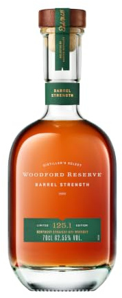 Woodford Reserve Barrel Strength Rye 0,7 l - 62,55% Vol. | Premium Rye Whiskey mit Pfeffer, Nelke, Eiche & Vanille; kräftige Fassstärke; ideal pur oder für intensive Rye‑Cocktails