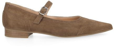 Donna Carolina Damen - Ballerina SOLEA ROYAL in braun Rauleder