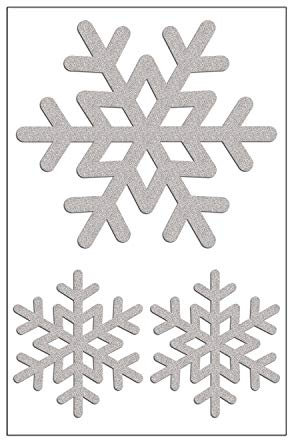 Schneeflocke Reflektoren zum Aufbügeln für Kleidung (3 Schneeflocken im Set)