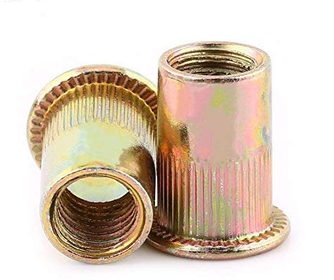 Lot de Ecrous de Rivet Insert Filetage Métrique en Acier au Carbone Zingué (M8 × 20pcs)
