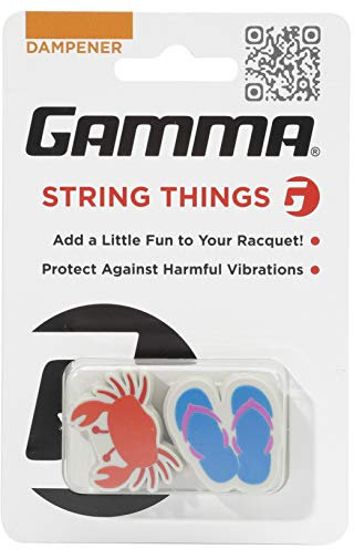 Gamma Damen String Things Krebs, Flip Flops Dämpfer Im Doppelpack-Orange, Blau Schlägerzubehör, Multi, Einheitsgröße