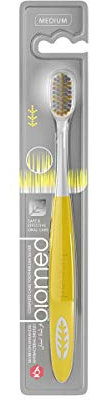 BIOMED Zahnbürste Medium mit antibakteriellen Borsten zur effektiven Reinigung von Zähnen und Zahnzwischenräumen