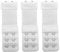 Yesmin Pack of 3 Bra Strap Extenders Extensions Elastic Extender Set 2 Hooks (White)