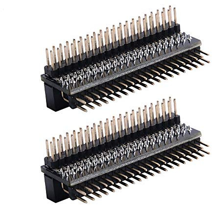 GeeekPi Micro Connectors Raspberry Pi 40-pin GPIO 1 to 2 Expansion Board 2 x 20-pin Strip Dual Male Header Double Row Straight GPIO Connector Pin Header Kompatibel mit Raspberry Pi(2Pack)