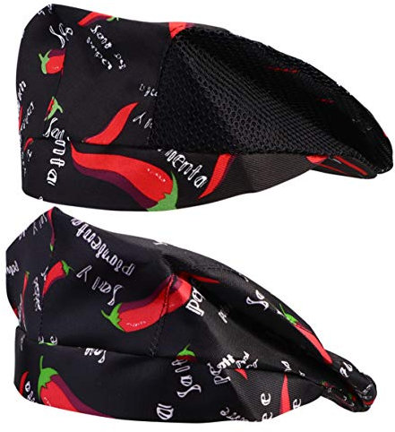 VALICLUD 2 Piezas de Malla Gorro de Chef para Hombres Mujeres Trabajo Transpirable Net Duckbill Hat para Cocina Cocina Restaurante Servicio de Comida