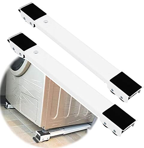 JKGHK Adjustable Washing Machine Stand, Mobile Washing Machine Refrigerator Stand, Non-slip Washing Machine Base Stand, Metal Plate 24 Wheels, Multifunctional Movable Base