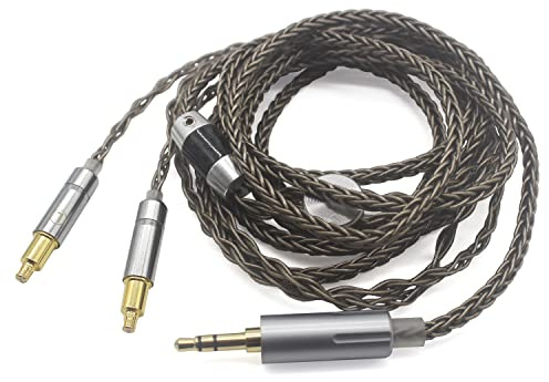 Youkamoo 3.5mm 8 Core Silver Plated Braided Headphone Replacement Upgrade Cable for Audio-Technica ATH-MSR7b SR9 ATH-ESW990H ES770H ATH-ADX5000 AP2000 A2DC
