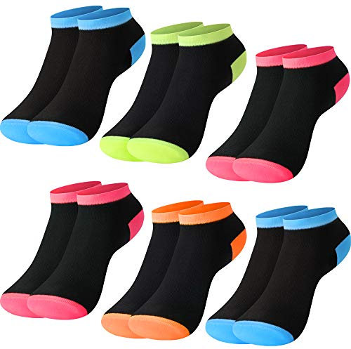 L&K-II 12 Paar Damen Sneaker Socken Füßlinge mehrfabrig mit verschiedene Muster 92281-N 35 38