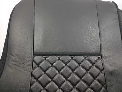 Satz Sitzbezüge 1+1 Schwarz Öko-Leder Schutzfolien Für LKW CF XF 106 2015-2021
