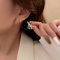 1 Paire Boucles d'oreilles Diamant Bijoux Femme,Argent Sterling 925,Boucles dOreilles Vintage Quatre Griffe Courbées Cadeau de Fête des Mères d'anniversaire Noël Saint Valentin