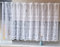 Yaland Scheibengardinen Jacquard Blumen Bordüre Gardine weiß Bistrogardine gebogt Breite 100cm Hoch 90cm Kurzegardinen kleine Scheibengardine Küchevorhänge