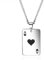 Gilieyer Pik-Ass Spielkarte Halskette für Herren, Edelstahl Rock Punk Ass Anhänger Halskette Hip Hop Unisex Schmuck kleines Herz Pokerkarten Anhänger mit 24 Zoll Kette (Schwarz)
