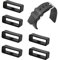 Luokeily 6 Stück Uhrenarmband Schlaufe, Silikon Uhrenarmband Halter Schwarz Uhrenarmband Keeper Armband Teile Fastener Ringe für Smart Watch Band Armband Ersatz (18mm)