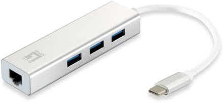 LevelOne USB-0503 Gigabit USB Netzwerkadapter mit USB Hub