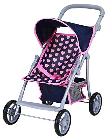 KNORRTOYS.COM 16841 Puppenbuggy Liba-Pink Hearts
