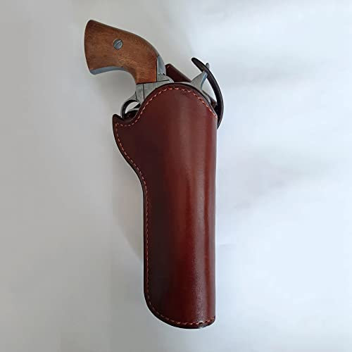 KGBEE Piraten-Steinschloss-Holster, Mittelalterliches Retro-Leder-Pistolenholster Western-Cowboy Kein Gürtel Einzelner Waffenhalter Revolver-Gürtelholster Für Männer Und Frauen