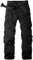 Aeslech Pantalon de travail cargo décontracté en coton extensible avec poches pour femme Motif camouflage, Noir , 38