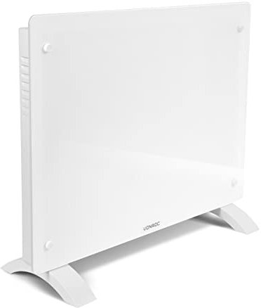 VONROC Panneau Rayonnant 1500w En Verre Blanc - Qualité Premium avec Commande Manuelle, Wi-Fi - Thermostat Réglable, Capable de Chauffer des Pièces jusqu'à 18m2-2 Positions de Chauffage - Hors Gel