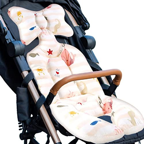 KIXS Kindersitzeinsatz - -Kinderwagen-Sitzbezug - Kleinkind-Sitzpolster Autositz-Nackenstützkissen für Kleinkinder und Kleinkinder