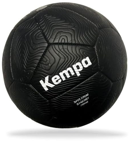 Kempa Handball Spectrum Synergy Primo schwarz - Super Griffig wahlweise mit Ballpumpe (0 Mini (ohne Ballpumpe))