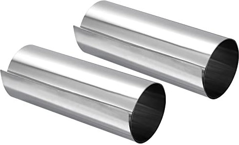 sourcing map Lámina de Acero Inoxidable 304, Rollos Hojas Tiras de Placa Fina 0,1x150x1000mm para Artesanías, Equipo Electronico, Tono Plateado 2 Piezas