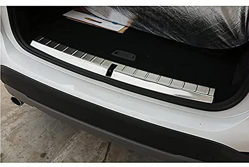 ELEMAT Auto Edelstahl Stoßstangenschutz für BMW X1 F48 2016 2017 Ladekantenschutz Stoßstange Kofferraumschutz