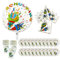 Oblique Unique® Schuleinführung Schulanfang Einschulung Deko Set - Folienballon “Schulkind” + 20 Servietten + Pappteller + Pappbecher (Bunt - Set mit 20x Pappteller + 20x Pappbecher)