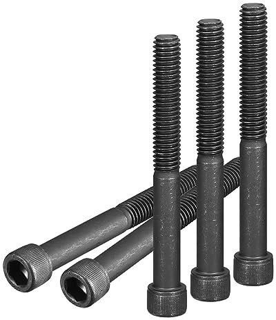 DTGN 5/16-18x3 (DxH) Sechskantschraube mit Innensechskant - 10er Pack - Gut für Möbelbefestigungen - 12.9 Kohlenstoffstahl Rundkopf Sechskantschrauben - Schwarz