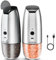 Moulin à Poivre et à Sel électrique: - Automatique Moulin à Sel à Gravité à une main, USB Rechargeable, Grosseur Réglabl