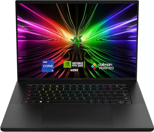 Razer Blade 16 (2024) - 16 inch Gaming Laptop - NVIDIA GeForce RTX 4090 - Intel Core i9-14900HX - 16 Dual Mode Mini-LED UHD+ 120Hz & FHD+ 240Hz Display (64GB DDR5, 2TB+2TB SSD) UK Layout | Black