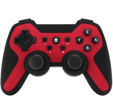 Annadue Controlador de Juegos Inalámbrico, Controlador de Juegos Bluetooth para PC Windows 7/8/10/11 Controlador de Juegos, para PS3, para Switch, Joystick de Vibración Dual Gamepad (Rojo)